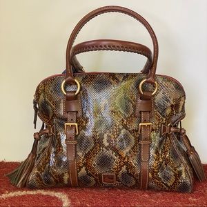 Dooney & Bourke Python Domed Buckle Satchel